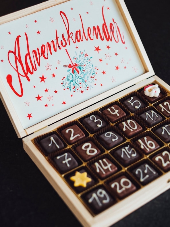 Filling an Advent calendar with chocolate is a classic.