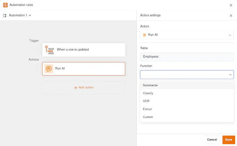 AI Features in SeaTable