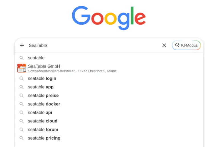 AI-generated text suggestions in Google search