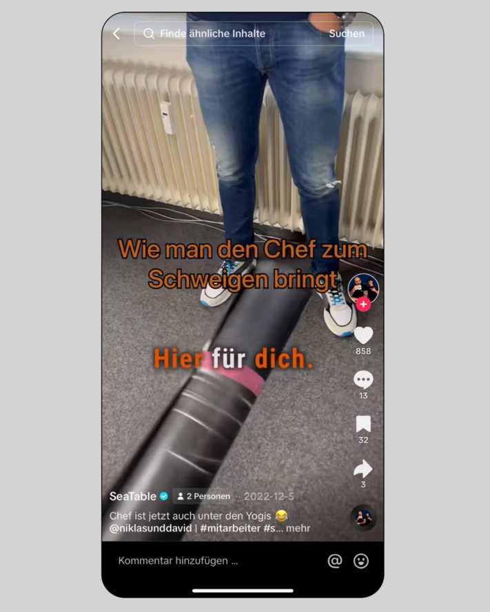 Une vidéo amusante comme idée de contenu