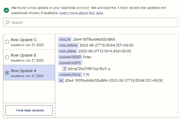 linked columns in zapier