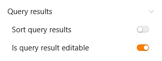 Hacer editable el resultado de la consulta