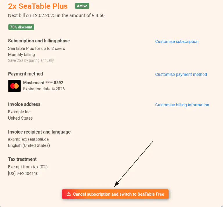 Cambia tu suscripción de Plus/Enterprise a Gratuita