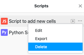 Borrar un script 
