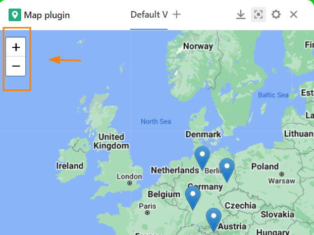 Zoom en el plugin de mapas