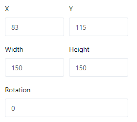Taille et position du texte statique