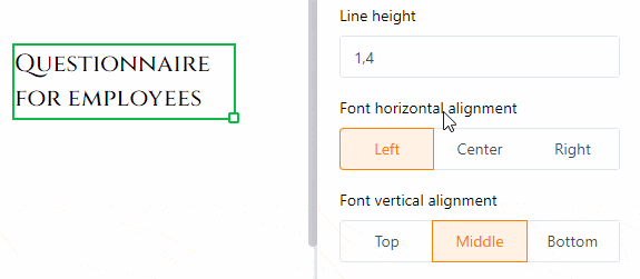 Modifier l’espacement et la position du texte statique
