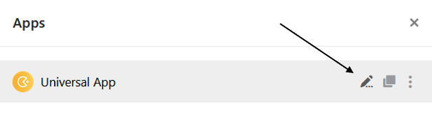 Редактирование приложений