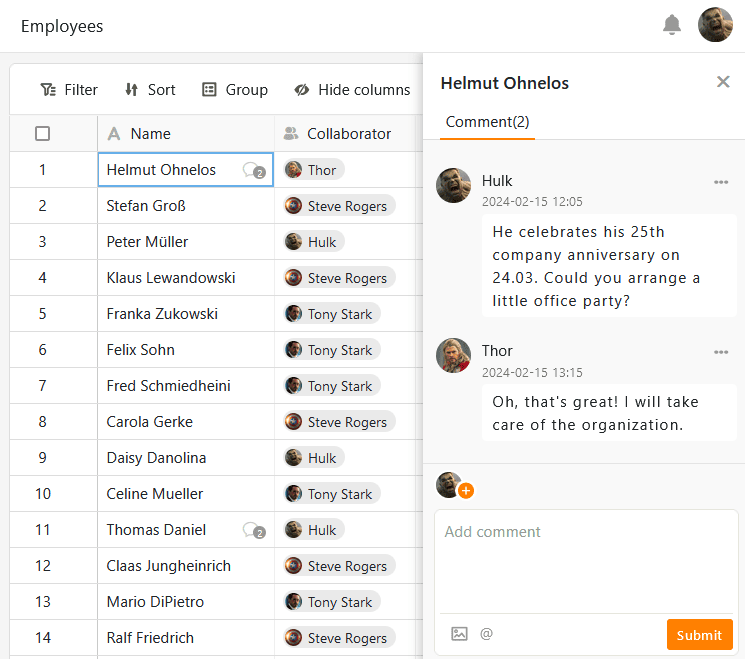 Функция комментариев в приложениях
