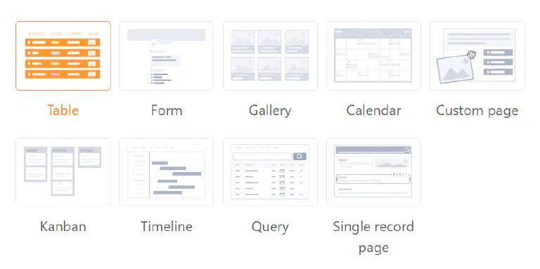 Типы страниц приложение