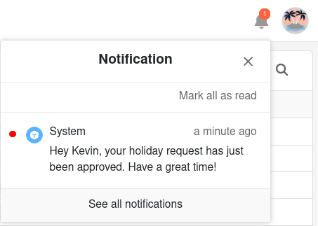 Benachrichtigung in der App abrufen
