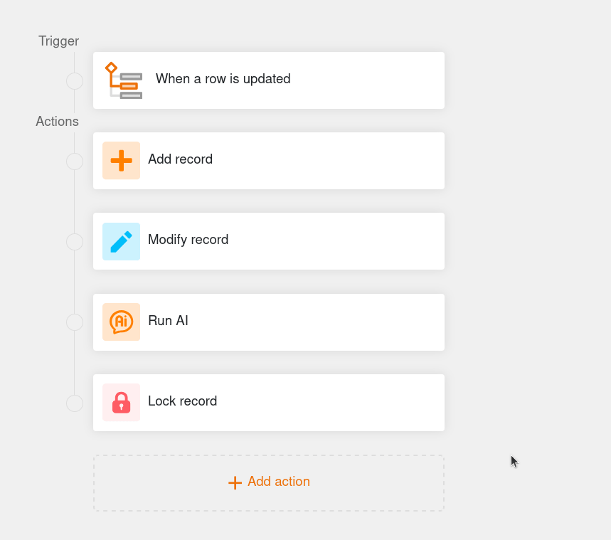 Automations-Aktionen löschen