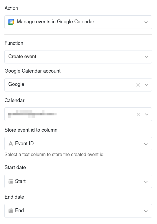 Requisitos para gestionar eventos en Google Calendar