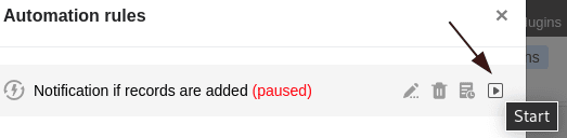 Reactivar una automatización en pausa