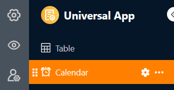 Изменение настроек страницы календаря