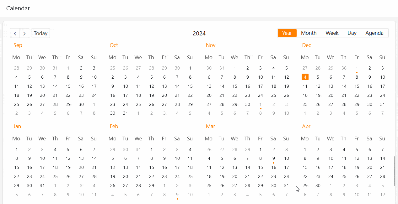 Открывайте записи календаря в приложении