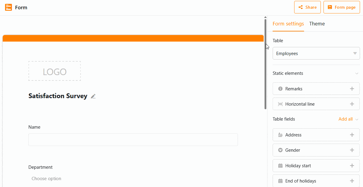 Conditional display of fields in web forms