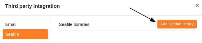 Click on Add Seafile Library