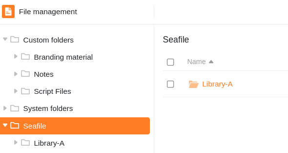 Included Seafile library in base file management