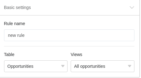 In a first step, you first define basic settings for the newly created automation