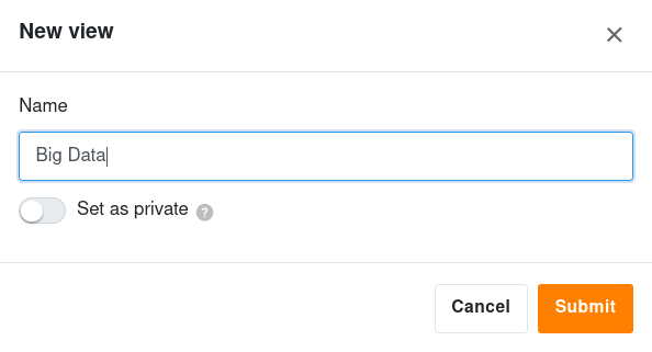 Eine Big-Data-Ansicht anlegen