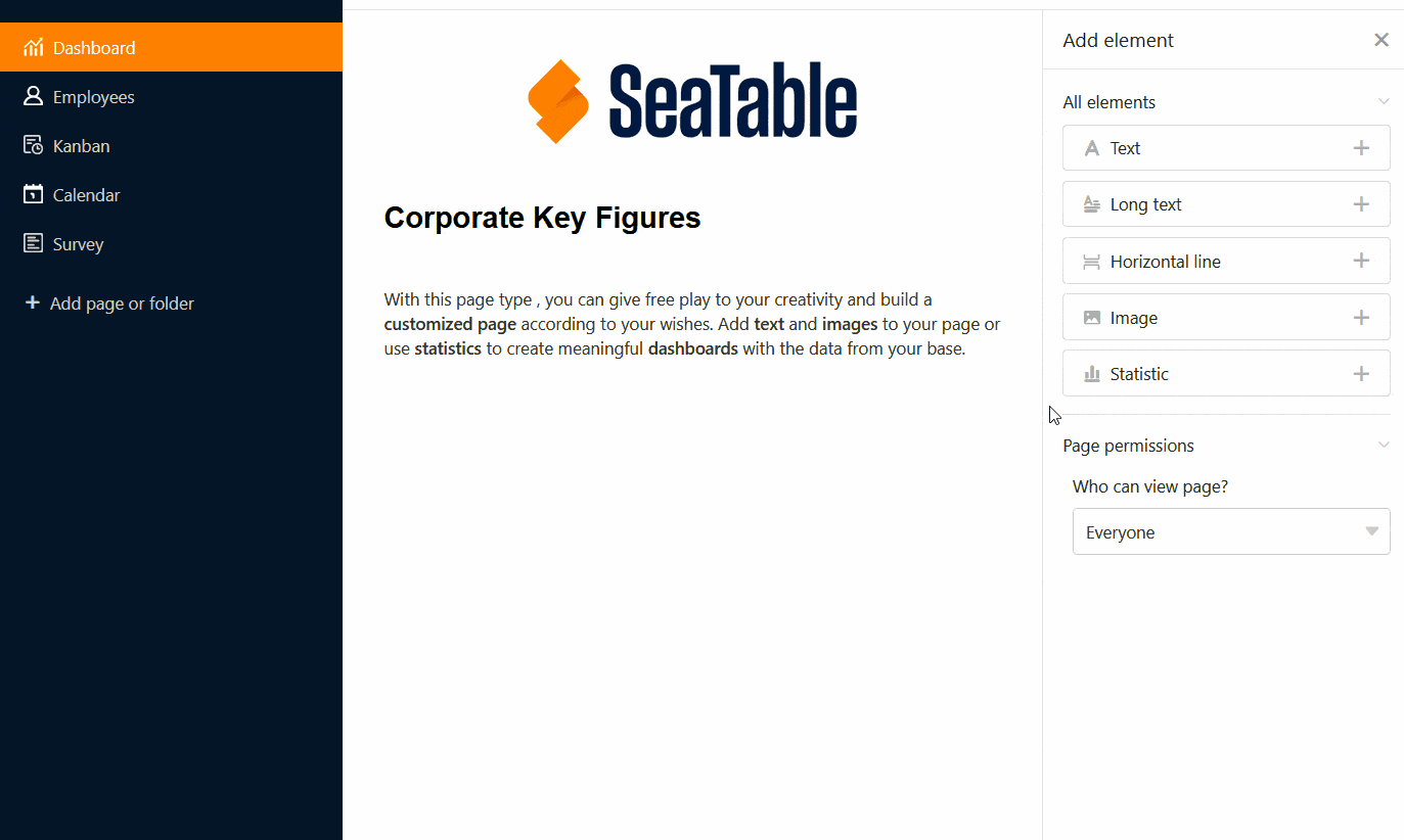 Добавьте статистику на настраиваемых страницах