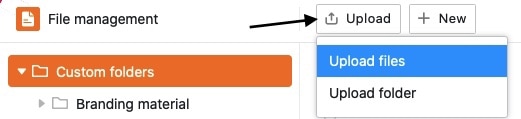 Cargar archivos en el sistema de gestión de archivos