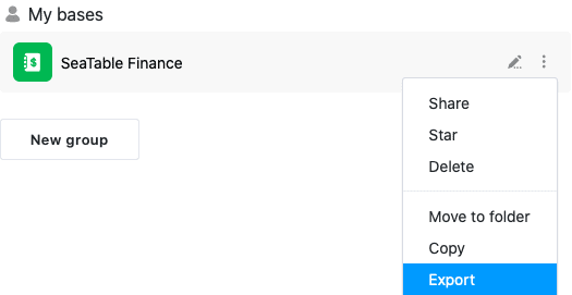 Экспортные базы
