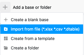 Importar datos a una base