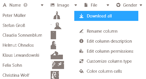 Descargar todas las imágenes en una columna