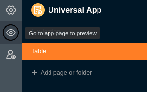 Abrir la vista previa de una aplicación universal