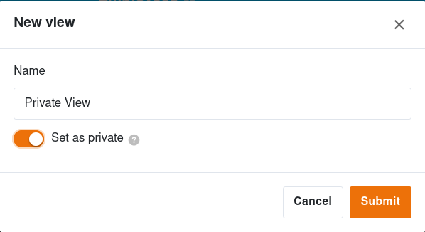 Anlegen einer privaten Ansicht