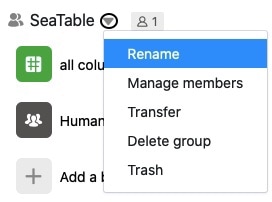 Cambiar el nombre de un grupo