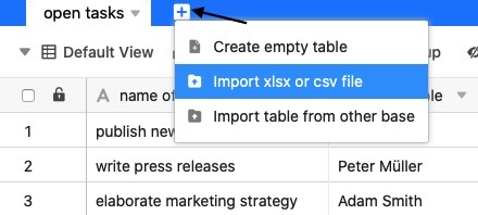 Importar tabla desde un archivo