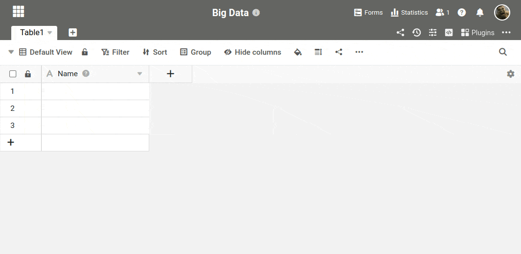 Чтобы активировать бэкэнд больших данных