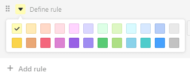 Marcación por colores de las celdas