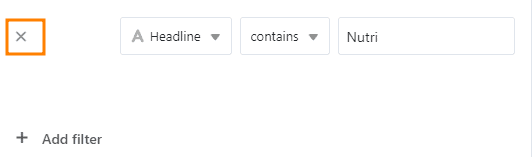 Removing a filter of a view