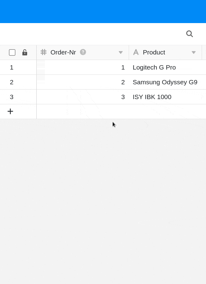 Customize the first column