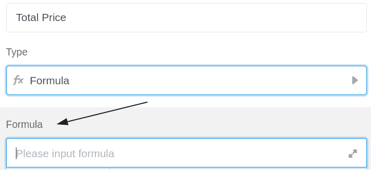 Campo de texto para añadir cualquier fórmula