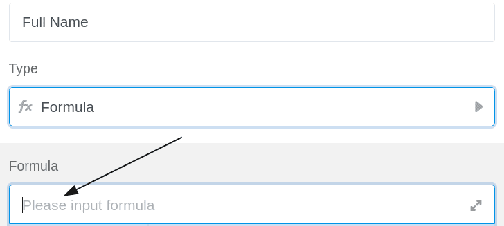 Ajouter une formule dans la zone de texte prévue à cet effet