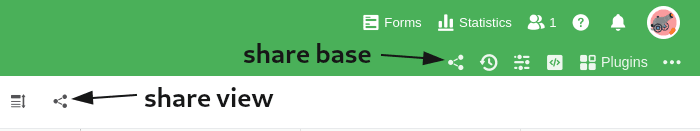 Compartir iconos en una base