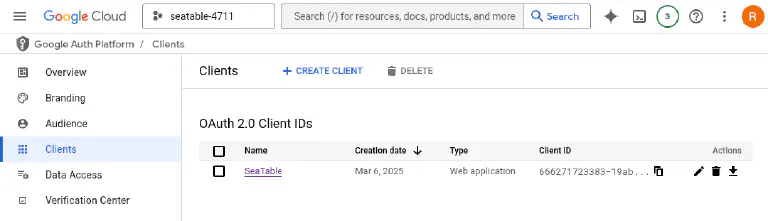 Un cliente OAuth 2.0 configurado en Google Cloud Console