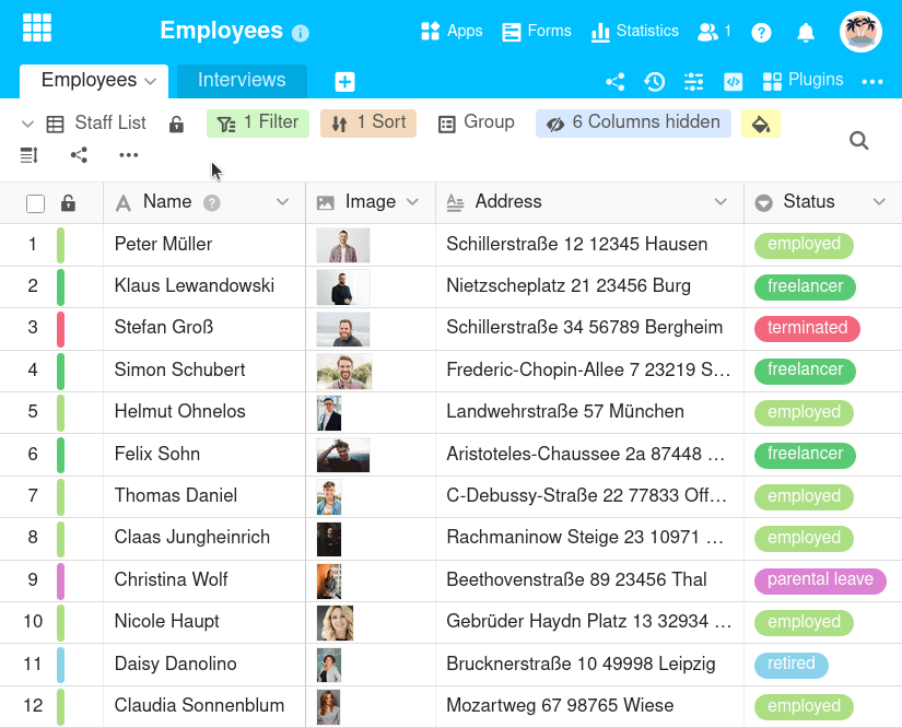 Group views into folders