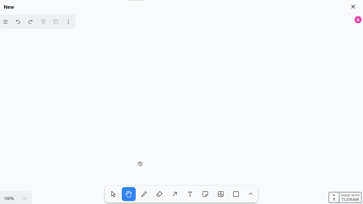 Drawing tool in the whiteboard plugin