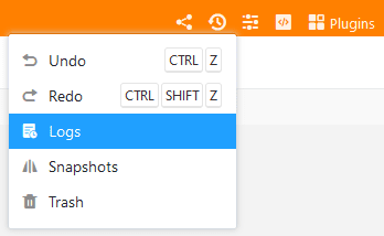 Open logs in base
