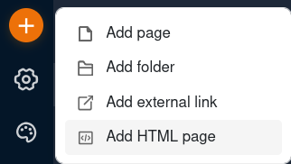 Add HTML page
