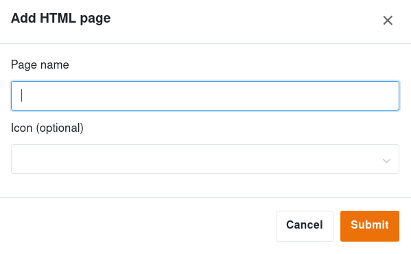 Create HTML page