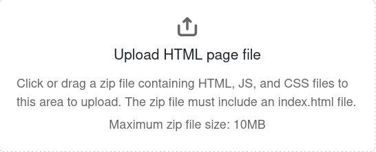 Upload zip file