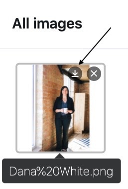 Download images from an image column