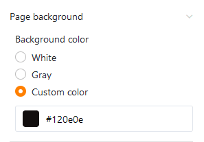 Definir el color de fondo de cada página